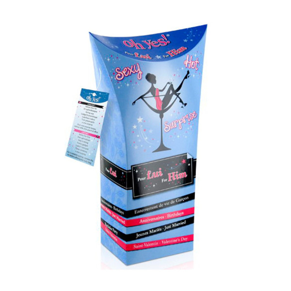 Boîte cadeau sexy homme sextoys string preservatif lubrifiant